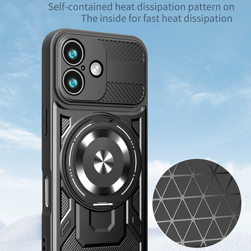 Custodia per Apple iPhone 17, Techsuit, RuggedCam, Blu