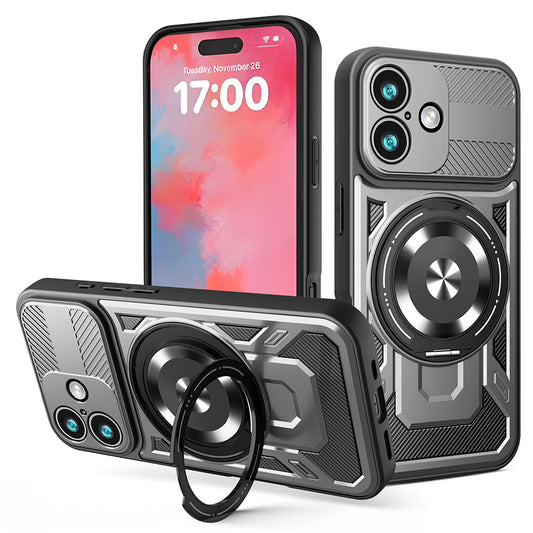 Étui pour Apple iPhone 17, Techsuit, RuggedCam, Gris