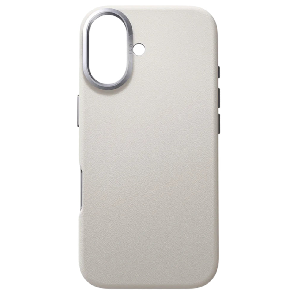 Custodia per Apple iPhone 17, UNIQ, Lyden Leatherette, Grigio