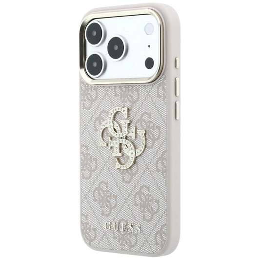 Custodia per Apple iPhone 18 Pro / 17 Pro, Guess, 4G Big Strass Logo, Rosa