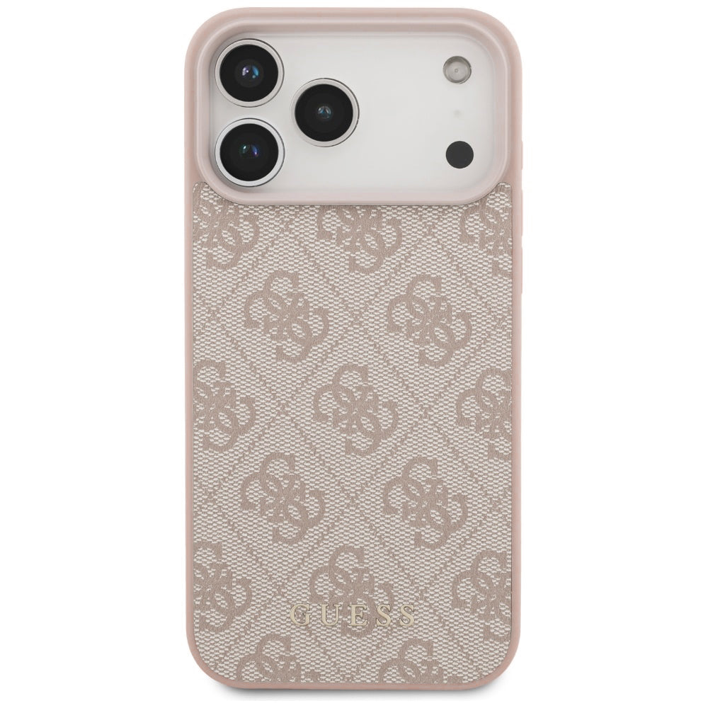 Coque pour Apple iPhone 18 Pro / 17 Pro, Guess, Logo Classique 4G, Rose