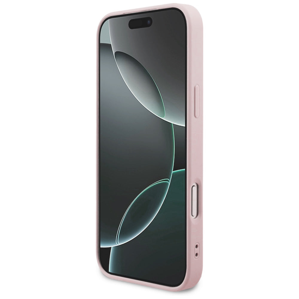 Coque pour Apple iPhone 18 Pro / 17 Pro, Guess, Logo Classique 4G, Rose