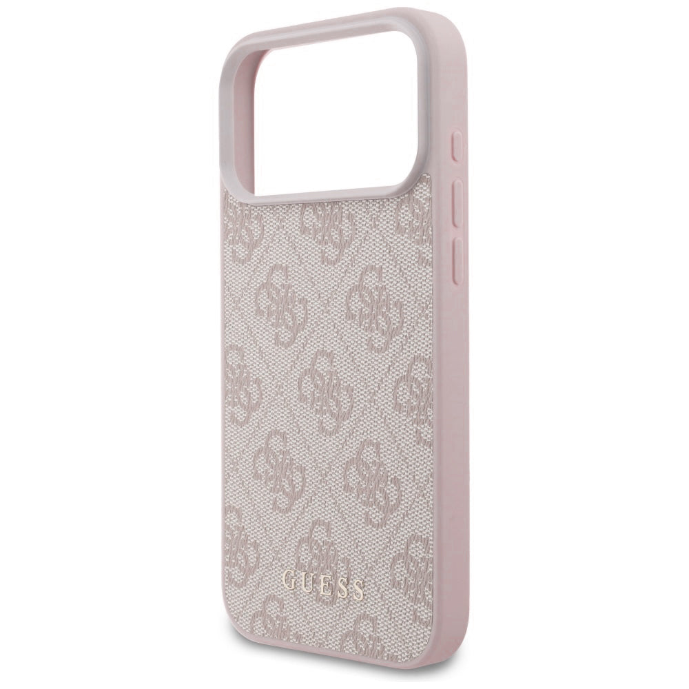 Coque pour Apple iPhone 18 Pro / 17 Pro, Guess, Logo Classique 4G, Rose