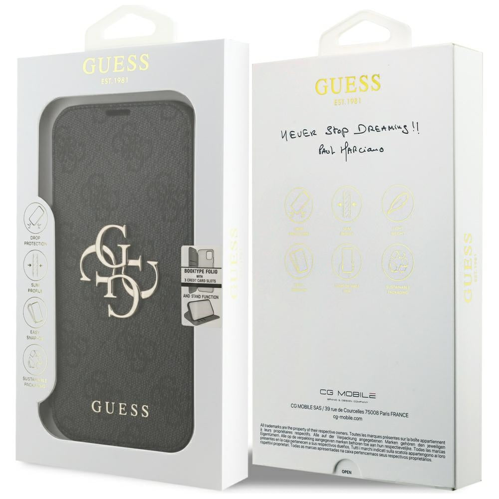 Case for Apple iPhone 18 Pro / 17 Pro, Guess, 4G Metal Logo, Black