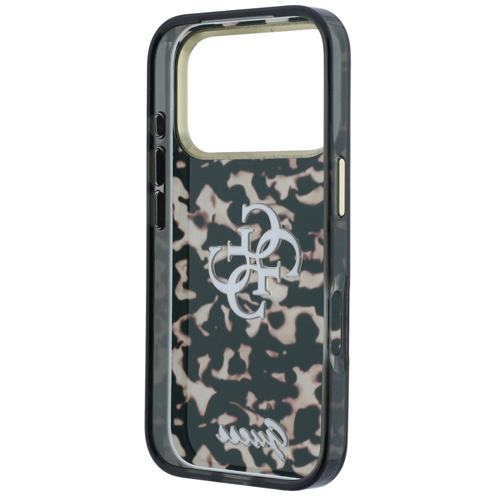 Hülle für Apple iPhone 18 Pro / 17 Pro, Guess, IML 4G Metal Script, Braun