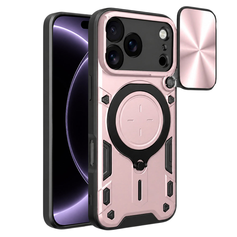 Custodia per Apple iPhone 18 Pro / 17 Pro, Techsuit, CamGuard Pro, Rosa Dorato