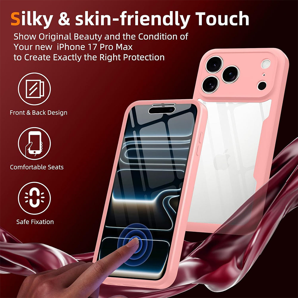 Custodia per Apple iPhone 18 Pro / 17 Pro, Techsuit, ColorVerse 360, Rosa