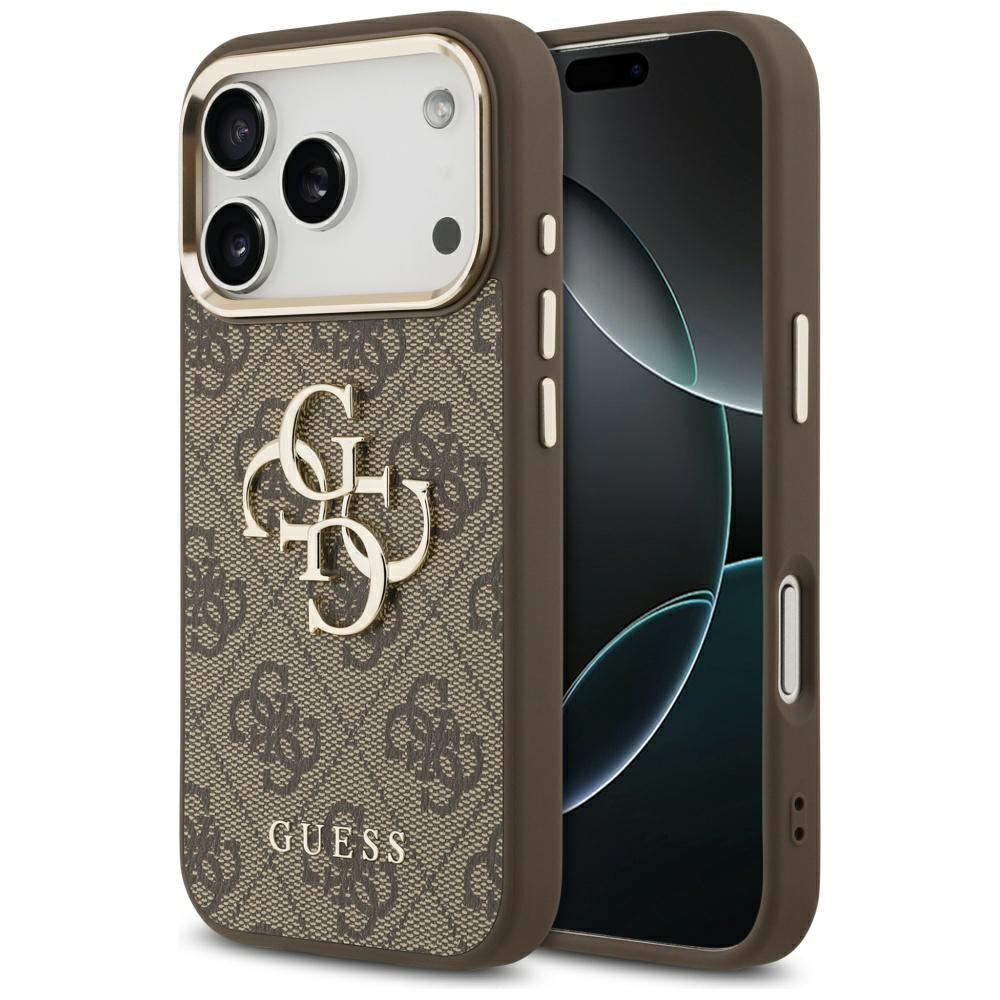 Custodia per Apple iPhone 18 Pro Max / 17 Pro Max, Guess, 4G Big Classic Logo, Marrone