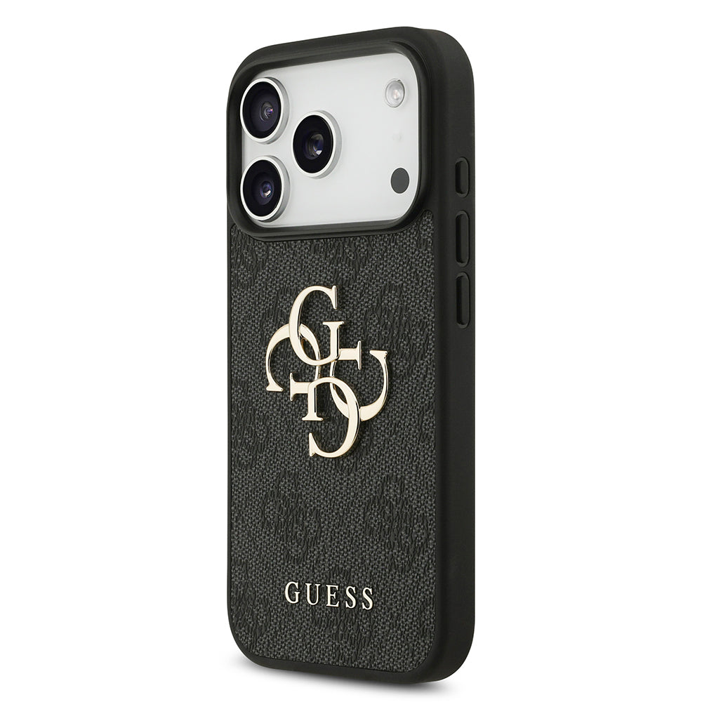 Coque pour Apple iPhone 18 Pro Max / 17 Pro Max, Guess, 4G Big Logo, Noire
