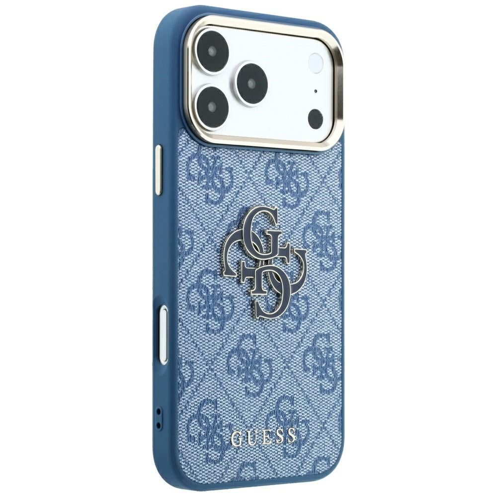 Hülle für Apple iPhone 18 Pro Max / 17 Pro Max, Guess, 4G Big Resin Logo, Blau