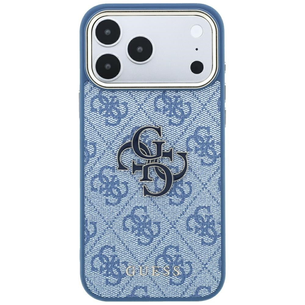 Hülle für Apple iPhone 18 Pro Max / 17 Pro Max, Guess, 4G Big Resin Logo, Blau