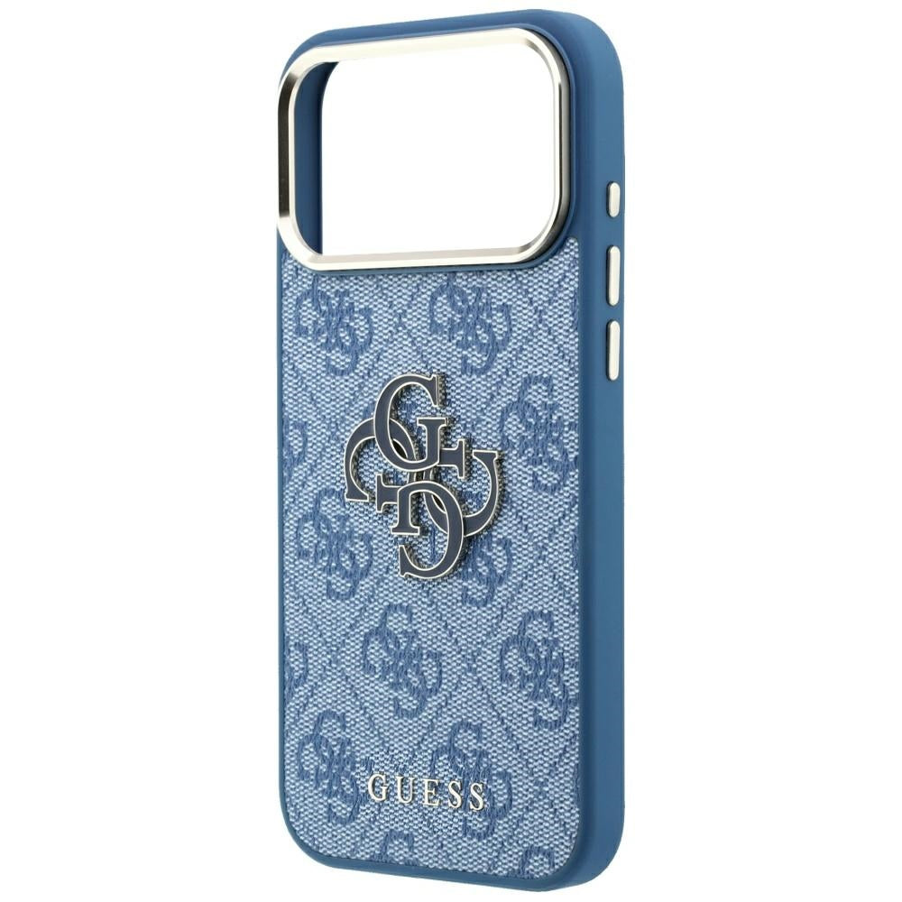 Hülle für Apple iPhone 18 Pro Max / 17 Pro Max, Guess, 4G Big Resin Logo, Blau