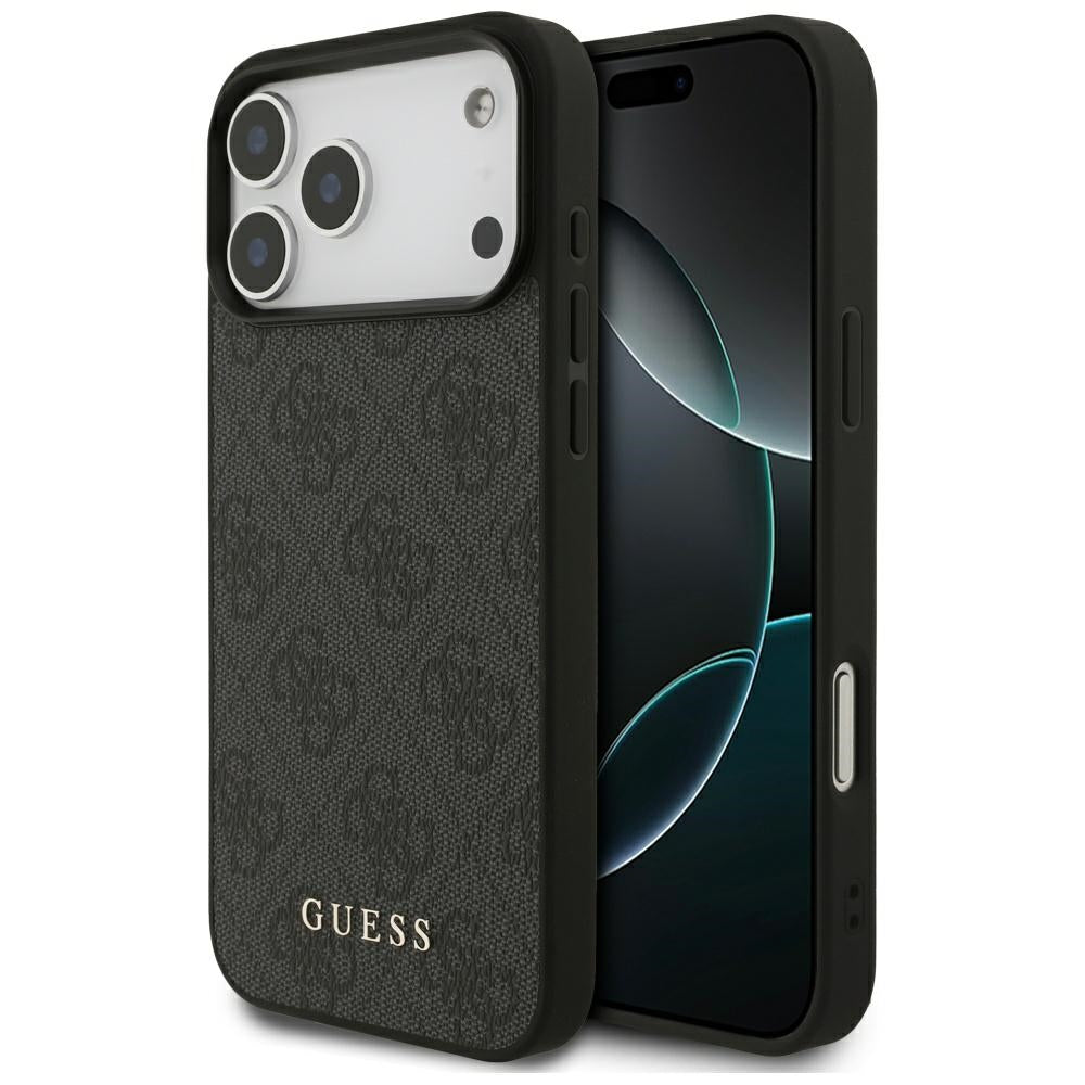 Coque pour Apple iPhone 18 Pro Max / 17 Pro Max, Guess, Logo Classique 4G, Noire