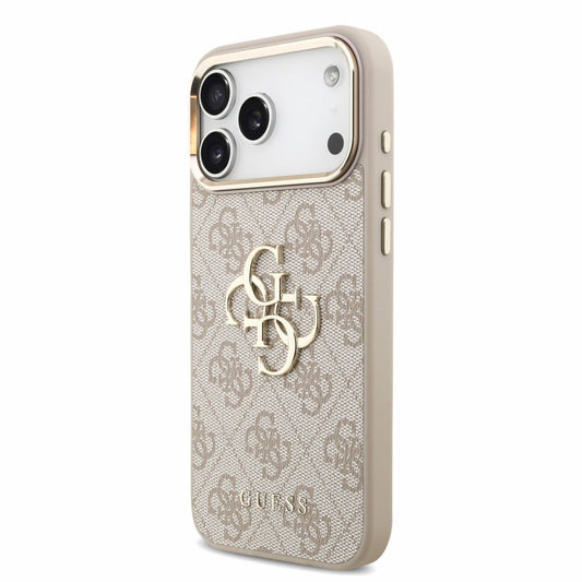 Custodia per Apple iPhone 18 Pro Max / 17 Pro Max, Guess, 4G Classic Logo con Cinturino, Rosa Dorato