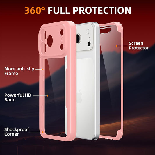 Coque pour Apple iPhone 18 Pro Max / 17 Pro Max, Techsuit, ColorVerse 360, Rose