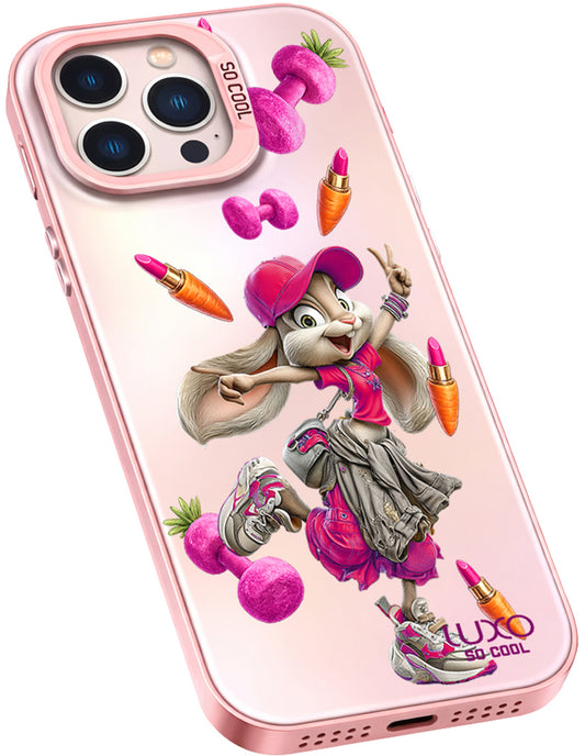 Hülle für Apple iPhone 16 Pro, LUXO So CooL, ArcadiA Rabbit, Mehrfarbig