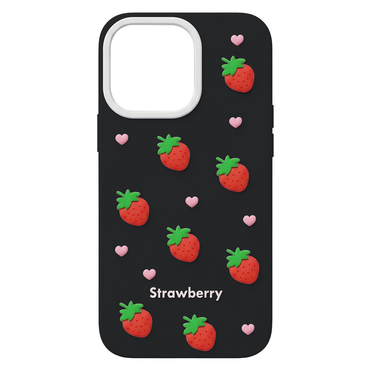 Custodia per Apple iPhone 17 Pro Max, OEM, Strawberry, Nera