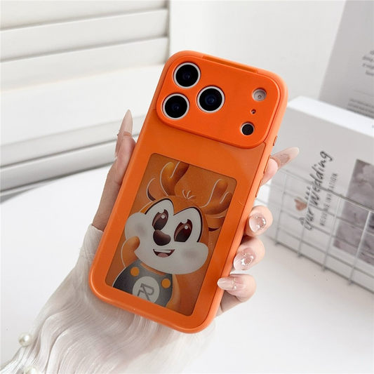 Custodia per Apple iPhone 17 Pro, OEM, Display Personalizzato E-Ink, Arancione