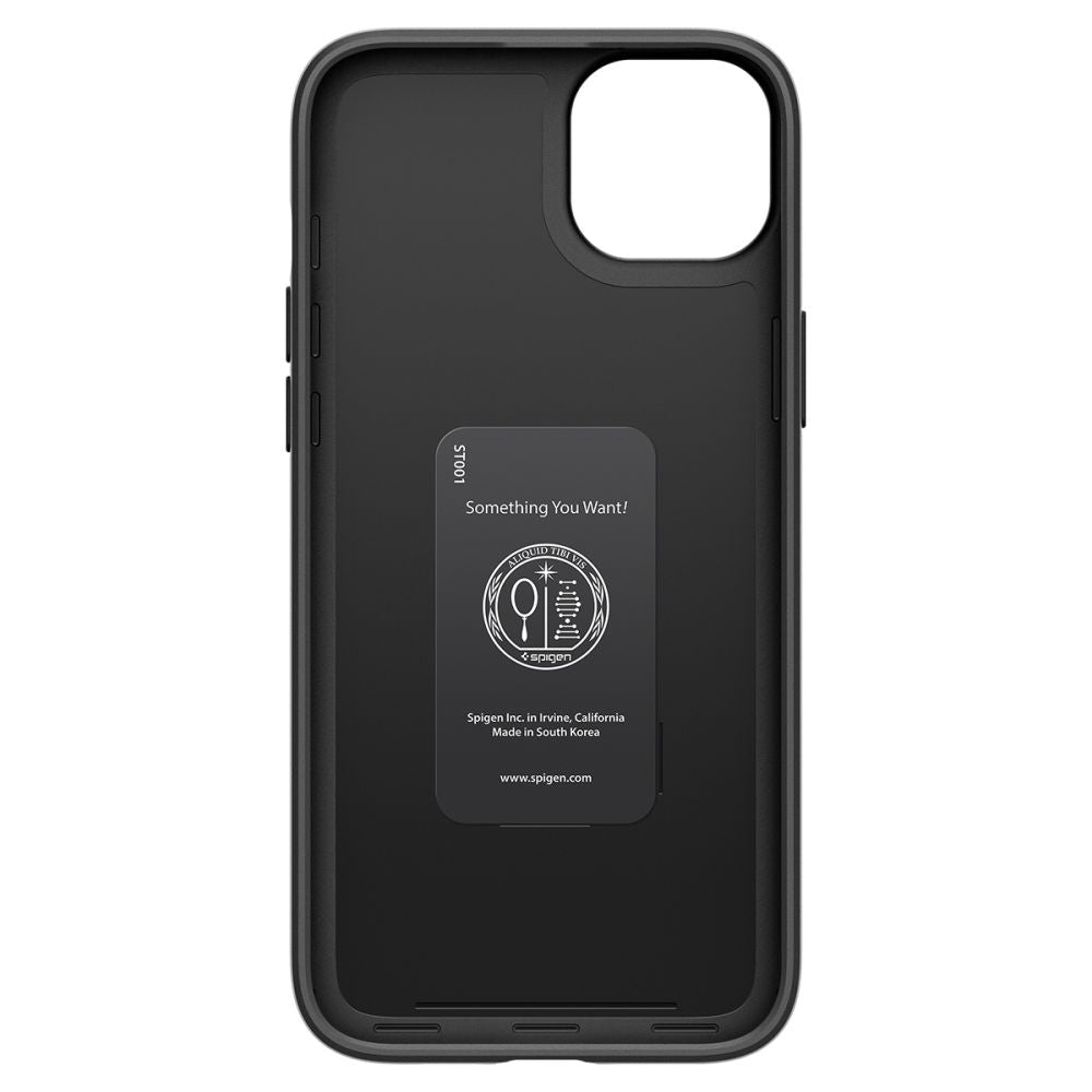 Custodia per Apple iPhone 15, Spigen, Thin Fit, Nera ACS06776