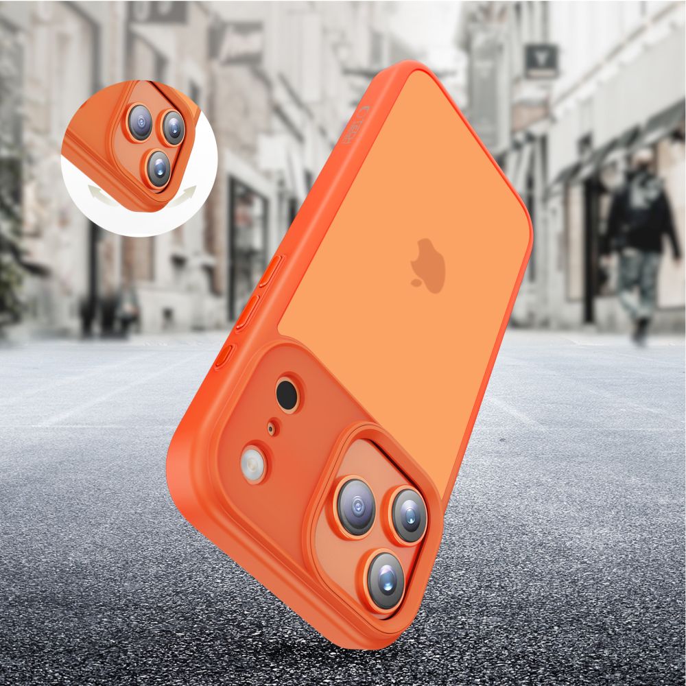Custodia per Apple iPhone 17 Pro Max, Tech-Protect, Magmat, Arancione Opaco