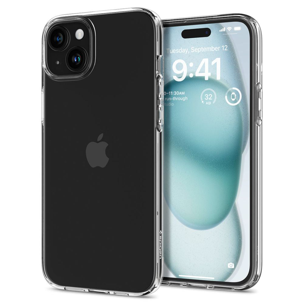 Custodia per Apple iPhone 15, Spigen, Liquid Crystal, Trasparente
