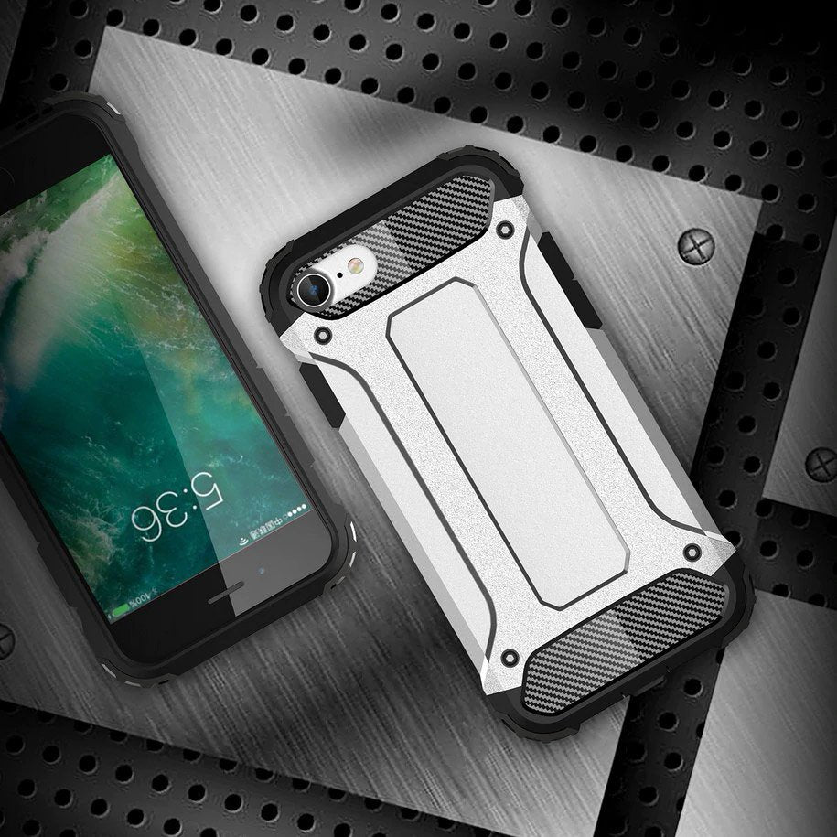 Coque pour Apple iPhone SE (2022) / SE (2020) / 8 / 7, Techsuit, Hybrid Armor, Noire