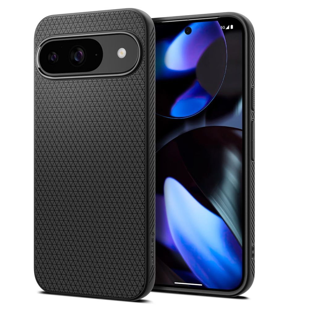 Custodia per Google Pixel 9/9 Pro, Spigen, Liquid Air Matte, Nero ACS07682