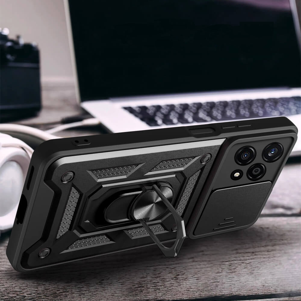 Custodia per Honor 200 Lite, Techsuit, CamShield, Nera