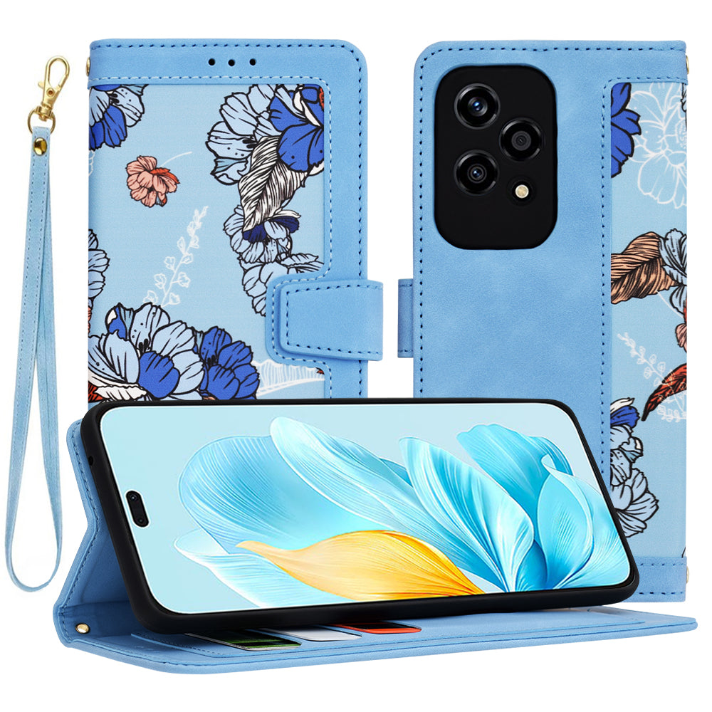 Custodia per Honor 200 Lite, Techsuit, FlipCraft, Blu