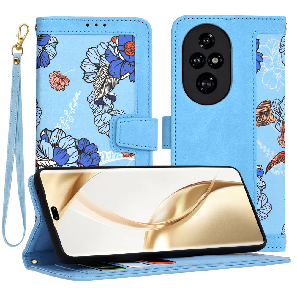 Coque pour Honor 200 Pro, Techsuit, FlipCraft, Bleu