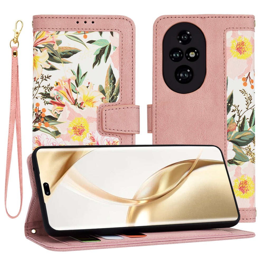 Custodia per Honor 200 Pro, Techsuit, FlipCraft, Rosa