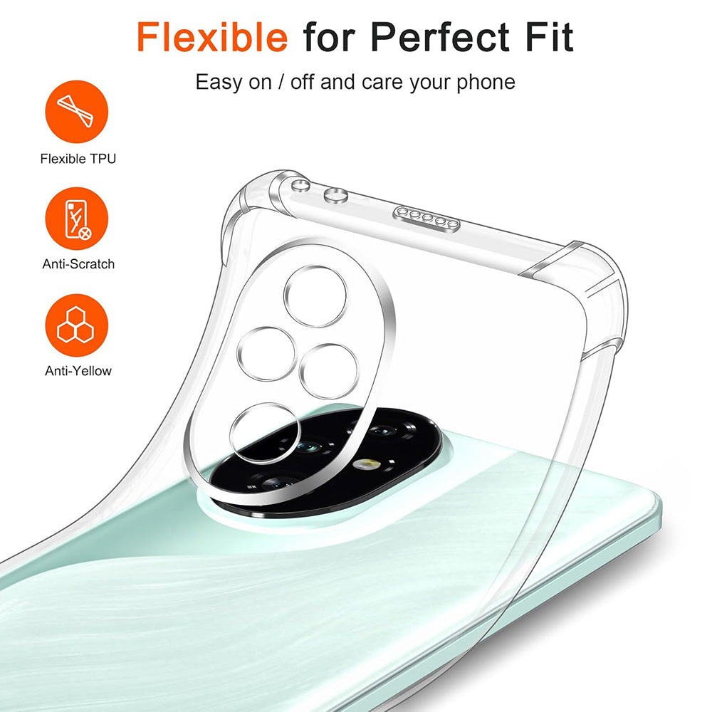Custodia per Honor 200 Pro, Techsuit, Shockproof Clear, Trasparente