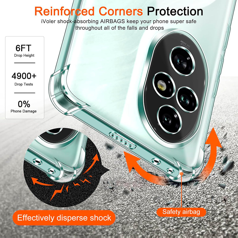 Custodia per Honor 200 Pro, Techsuit, Shockproof Clear, Trasparente