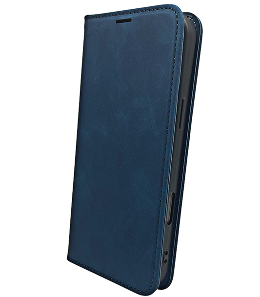 Coque pour Honor 400 Lite, OEM, Smart Suede, Bleu marine