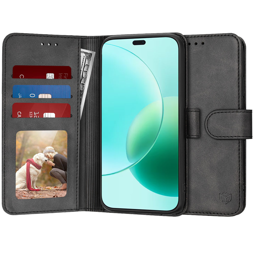 Custodia per Honor 400 Lite, Techsuit, Diary Book, Nera