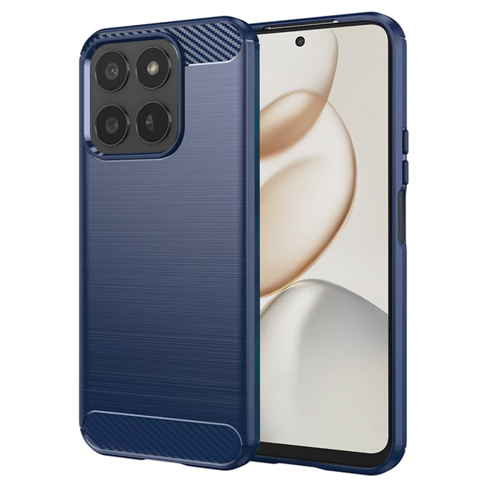 Custodia per Honor 400 Smart 4G / X7d 4G / 400 Smart 5G, Techsuit, Carbonio, Blu
