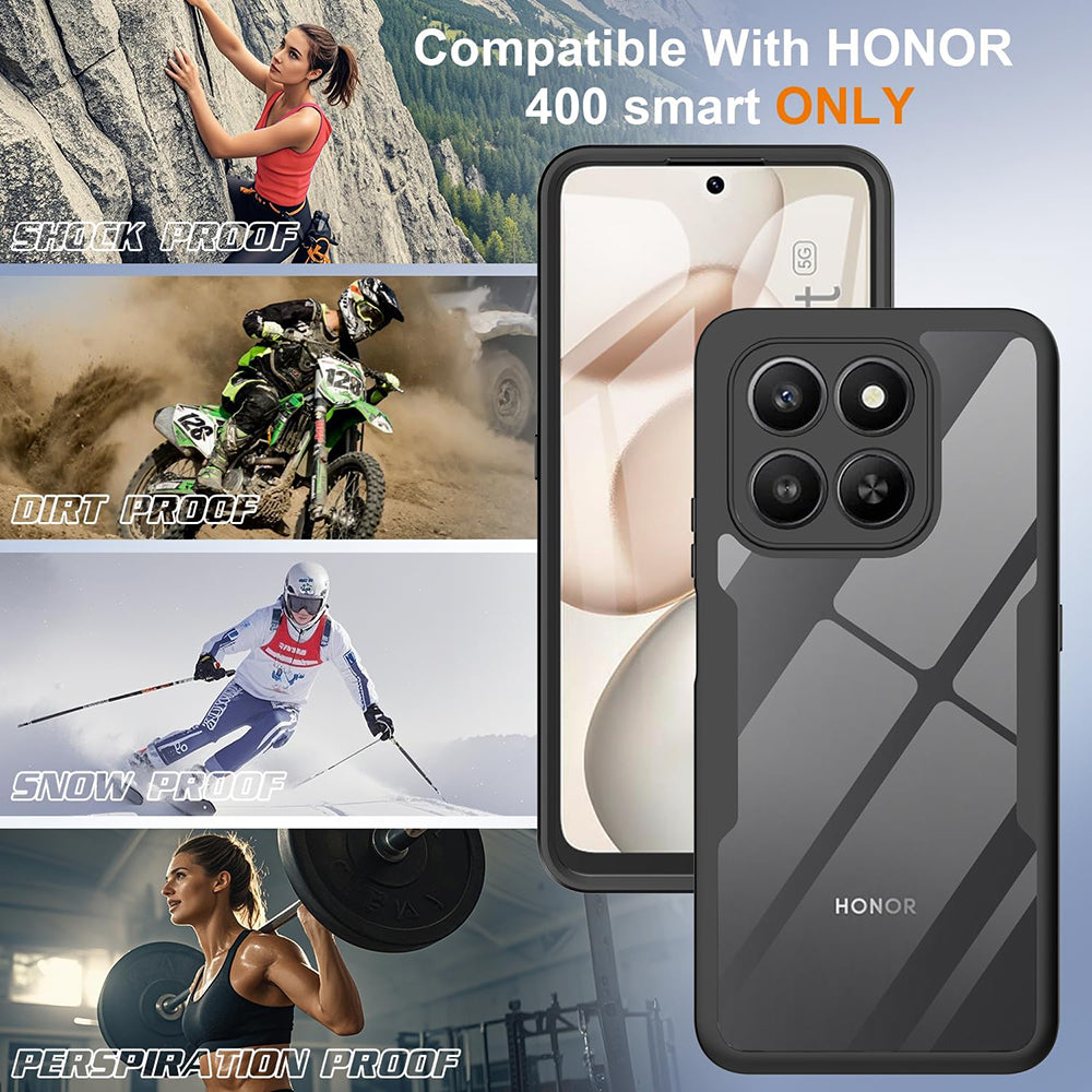 Étui pour Honor 400 Smart 4G / X7d 4G / 400 Smart 5G, Techsuit, ColorVerse 360, Noir