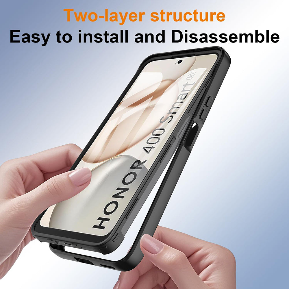 Étui pour Honor 400 Smart 4G / X7d 4G / 400 Smart 5G, Techsuit, ColorVerse 360, Noir