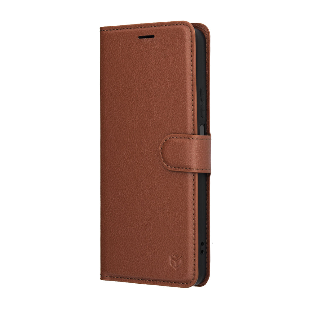 Custodia per Honor 400 Smart 4G / X7d 4G / 400 Smart 5G, Techsuit, Leather Folio, Marrone