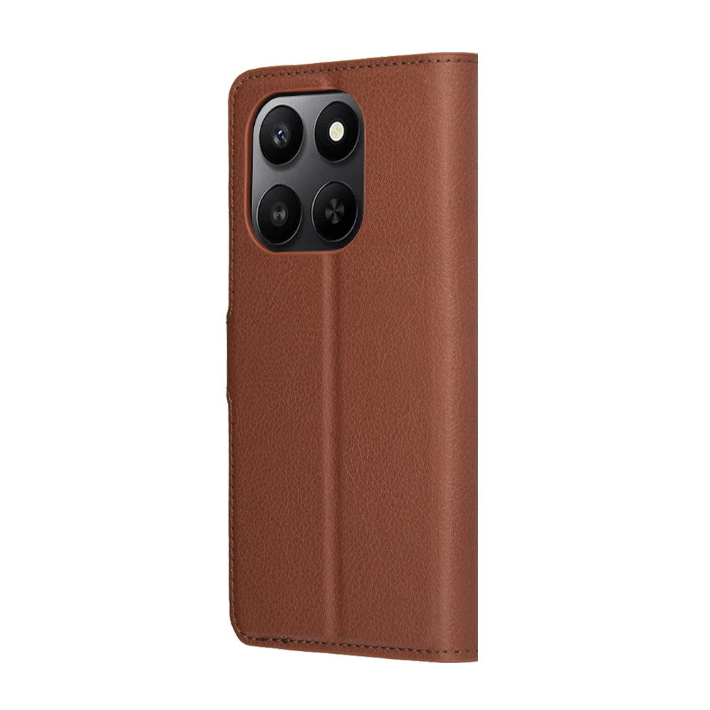 Custodia per Honor 400 Smart 4G / X7d 4G / 400 Smart 5G, Techsuit, Leather Folio, Marrone