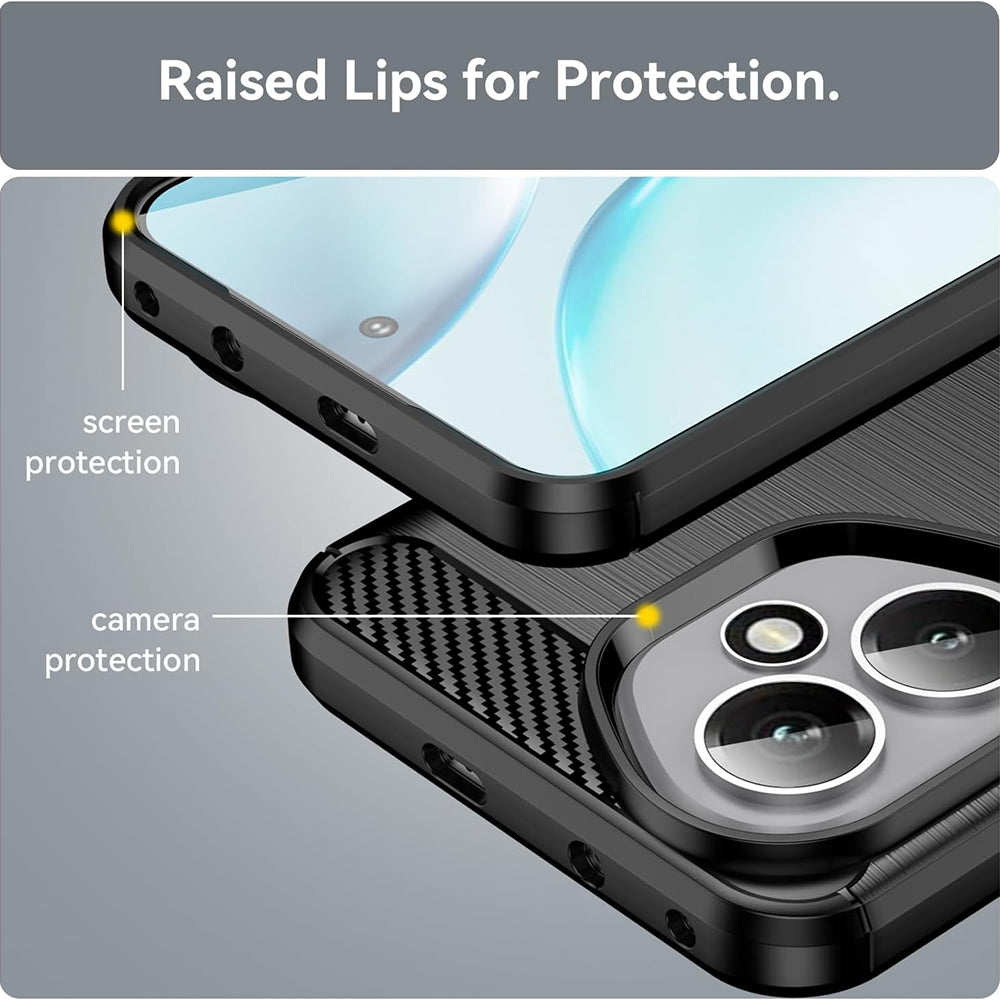 Custodia per Honor 400, Techsuit, Carbonio, Nera