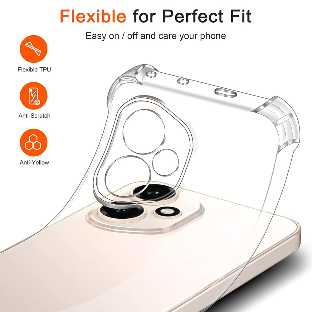 Custodia per Honor 400, Techsuit, Shockproof Clear, Trasparente