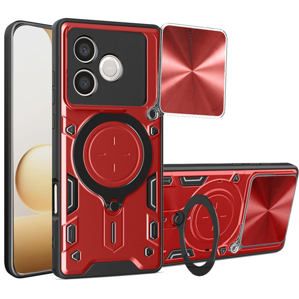 Custodia per Honor 600 Lite, Techsuit, CamGuard Pro, Rossa