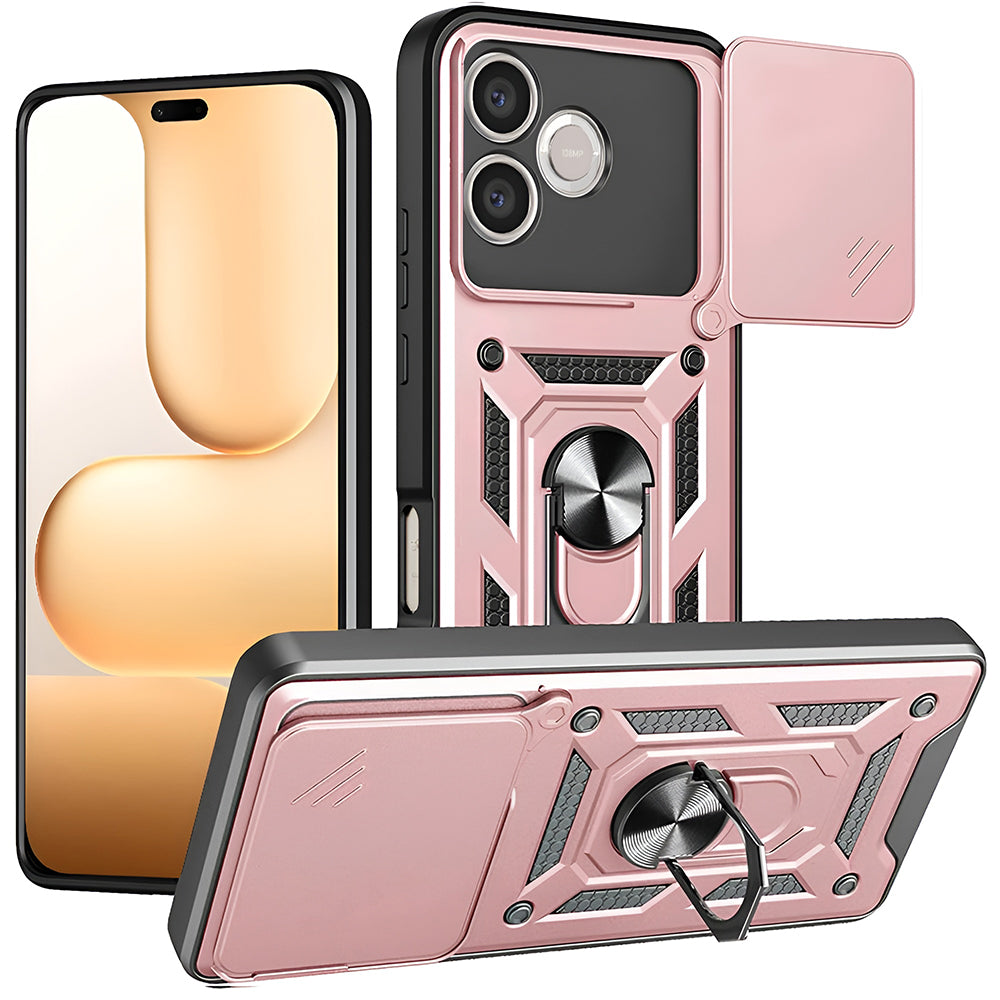 Étui pour Honor 600 Lite, Techsuit, CamShield, Rose Doré