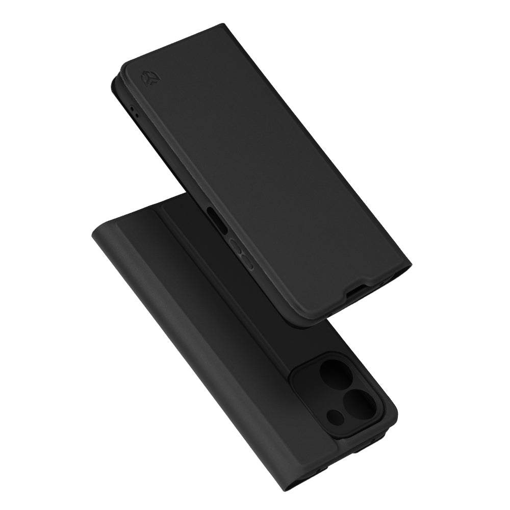Custodia per Honor 600 Smart, Techsuit, Magskin Book, Nera