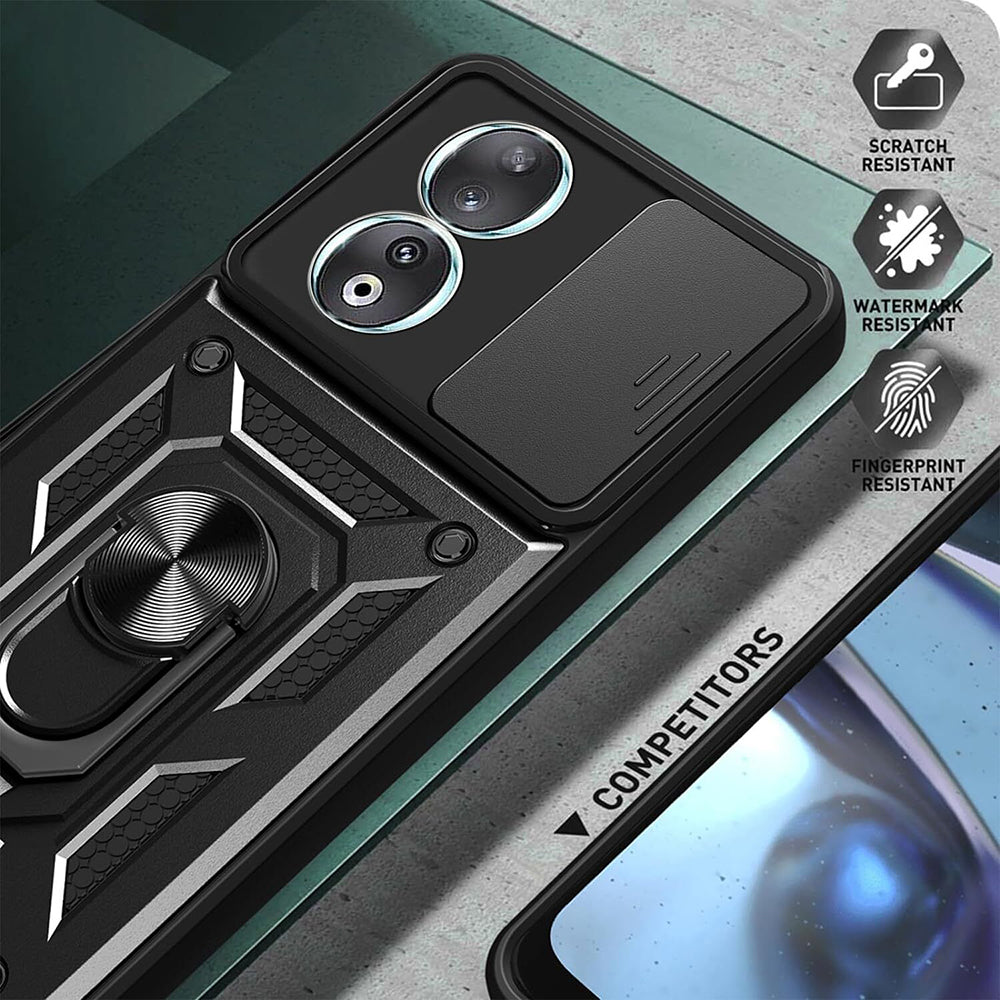 Custodia per Honor 90, Techsuit, CamShield, Nera