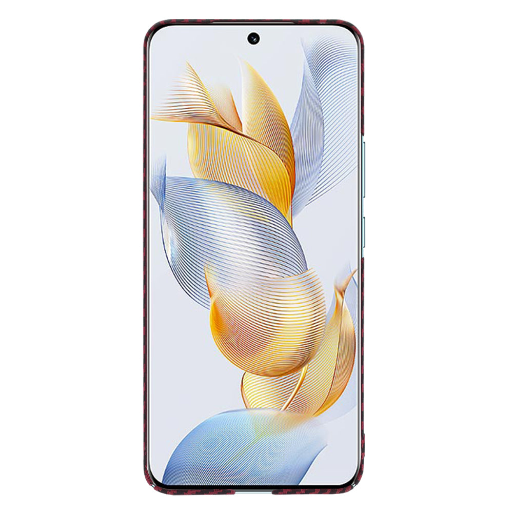 Custodia per Honor 90, Techsuit, Carbonite FiberShell, Rossa