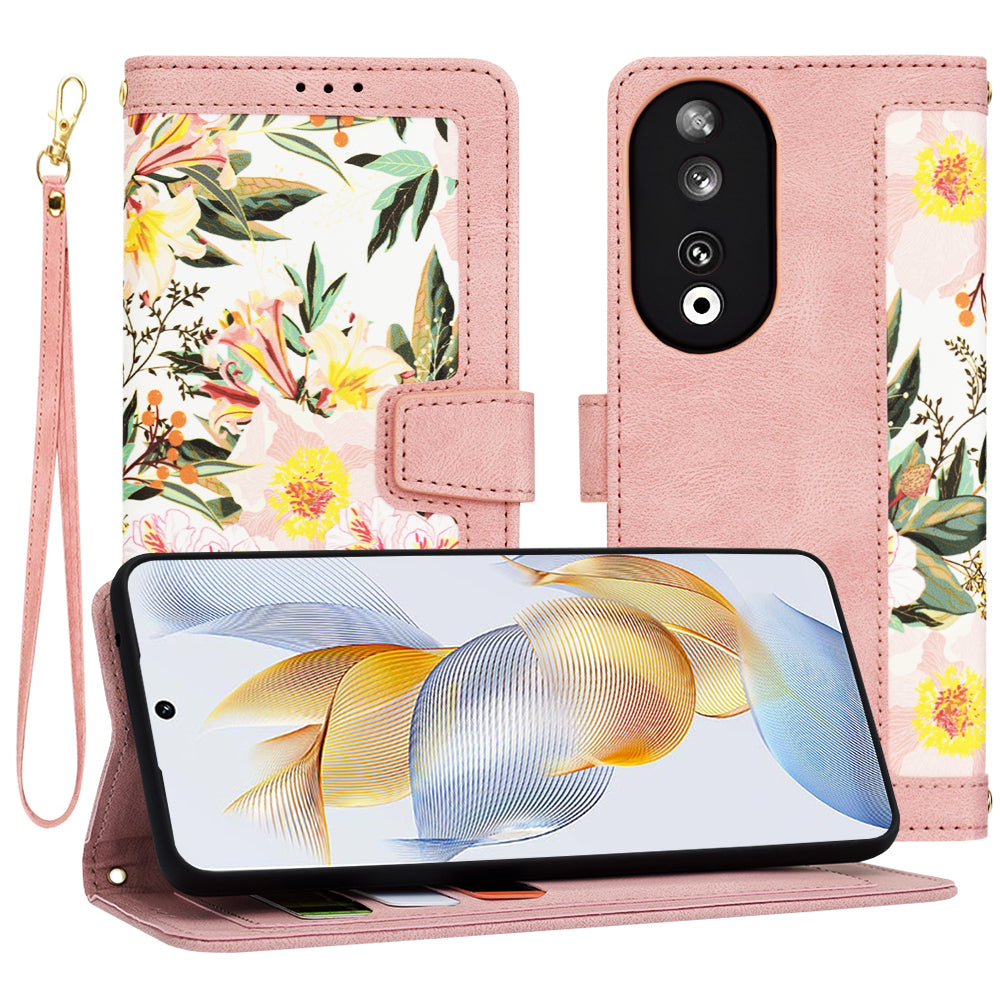 Coque pour Honor 90, Techsuit, FlipCraft, Rose