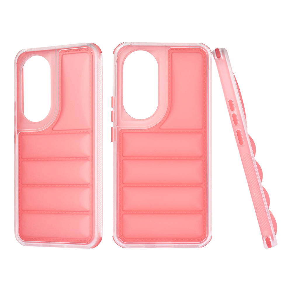 Custodia per Honor 90, Techsuit, Wave Shield, Rossa