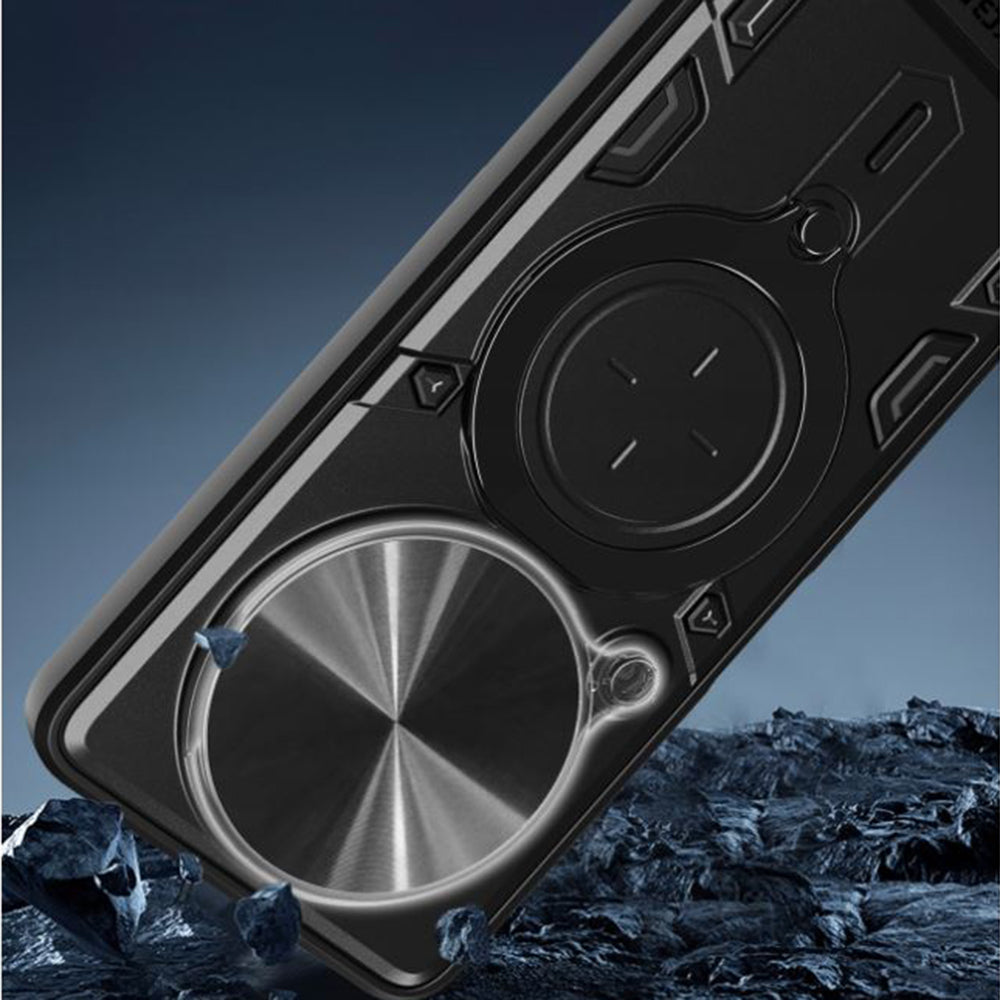 Coque pour Honor Magic5 Lite, Techsuit, CamGuard Pro, Noire